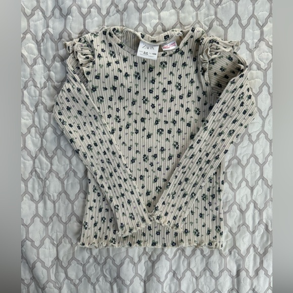 Zara Ribbed Floral Top - Picture 4 of 8